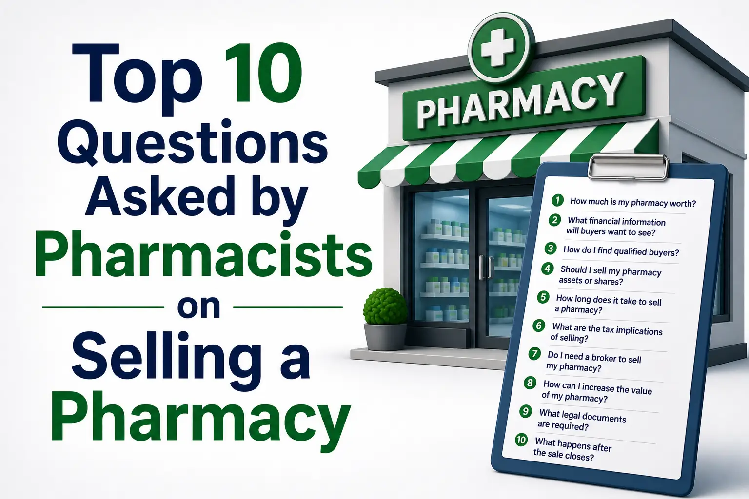 questions asked by pharmacists about selling a pharmacy business